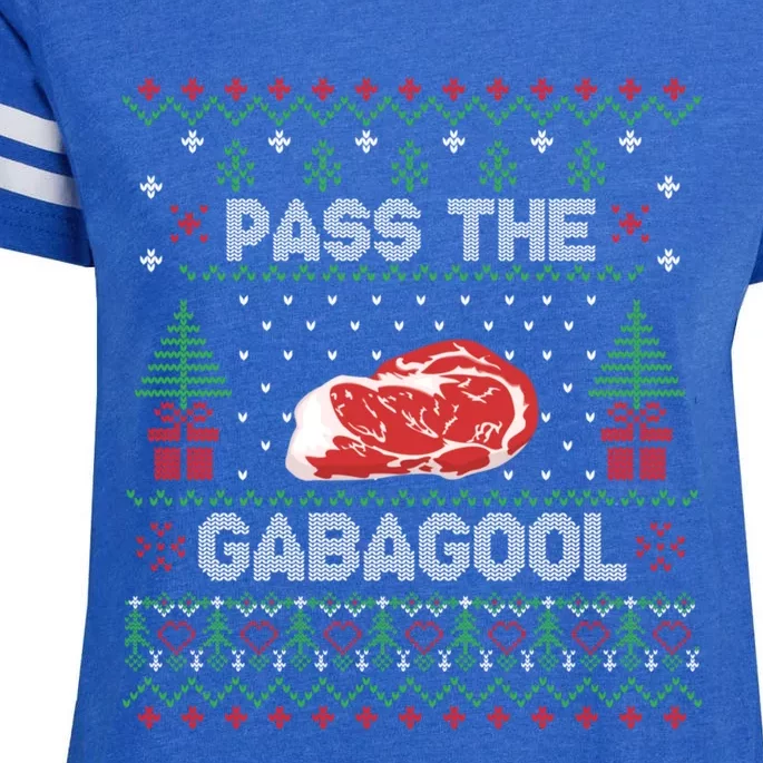 Pass the Gabagool Tacky Ugly Christmas Sweater Enza Ladies Jersey Football T-Shirt