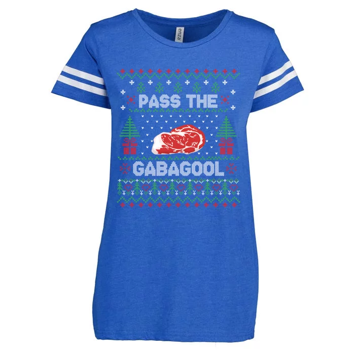 Pass the Gabagool Tacky Ugly Christmas Sweater Enza Ladies Jersey Football T-Shirt