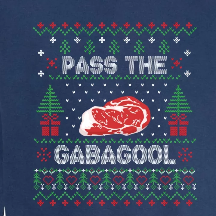 Pass the Gabagool Tacky Ugly Christmas Sweater Garment-Dyed Sweatshirt