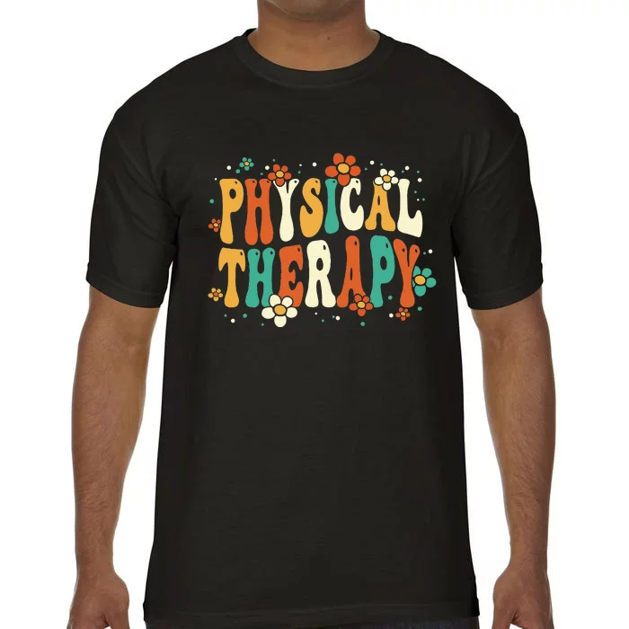 Physical Therapy Groovy Physical Therapist PT Comfort Colors T-Shirt