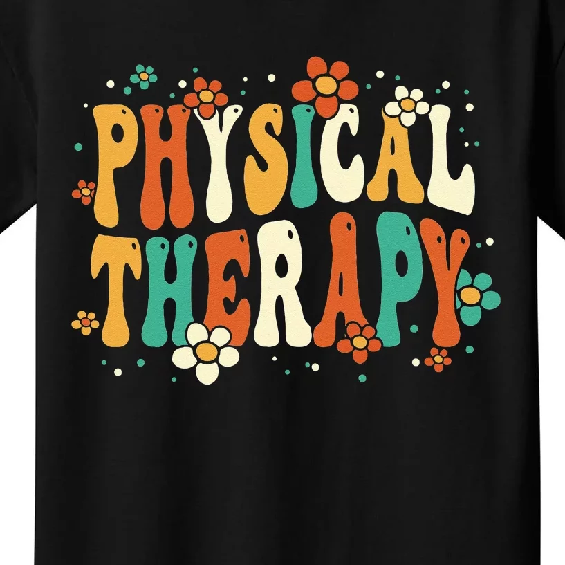 Physical Therapy Groovy Physical Therapist PT Kids T-Shirt