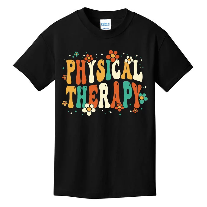 Physical Therapy Groovy Physical Therapist PT Kids T-Shirt