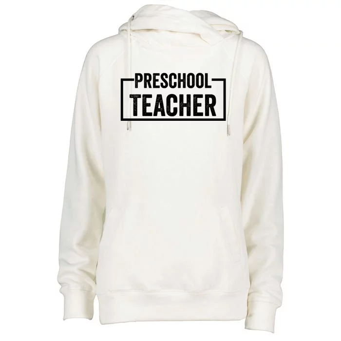 Preschool Teacher Gift Womens Funnel Neck Pullover Hood