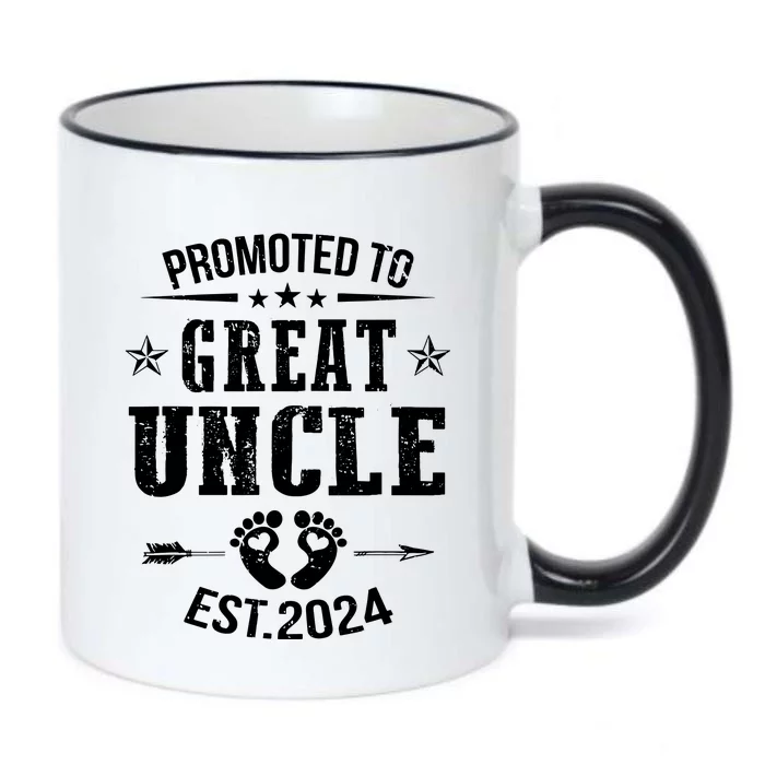 Promoted To Great Uncle Est 2024 Soon To Be Uncle Black Color Changing Mug