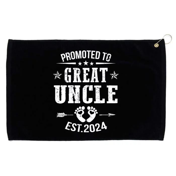 Promoted To Great Uncle Est 2024 Soon To Be Uncle Grommeted Golf Towel