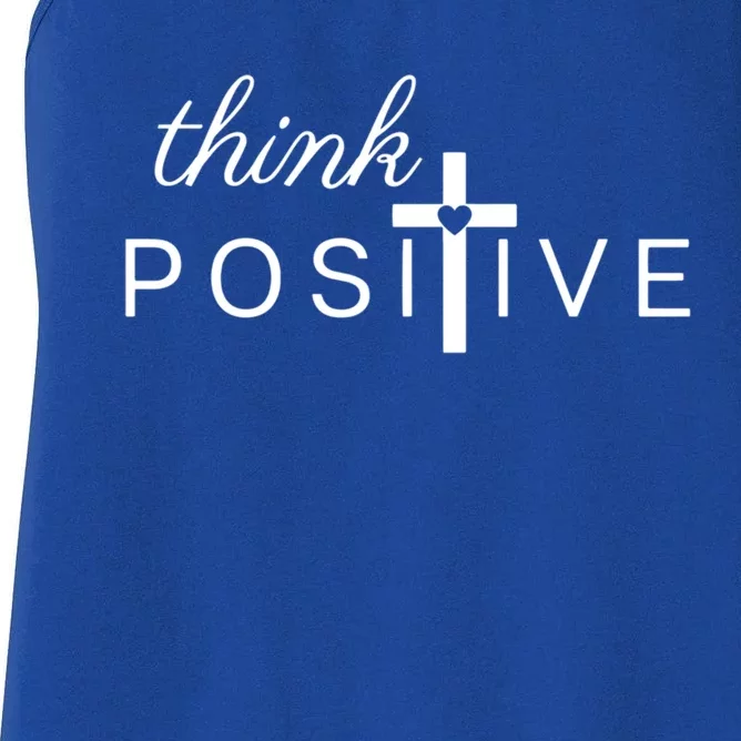 Positive Thinking God Loves You Gift Women's Racerback Tank