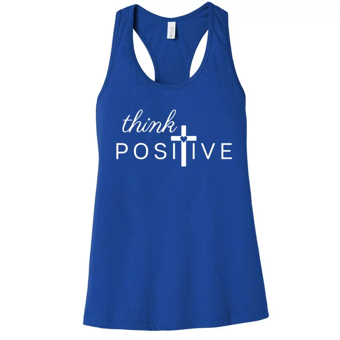 Positive Thinking God Loves You Gift Women's Racerback Tank