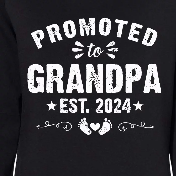 Promoted To Grandpa 2024 SoonToBe Grandfather New Grandpa Womens California Wash Sweatshirt