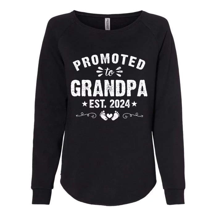 Promoted To Grandpa 2024 SoonToBe Grandfather New Grandpa Womens California Wash Sweatshirt