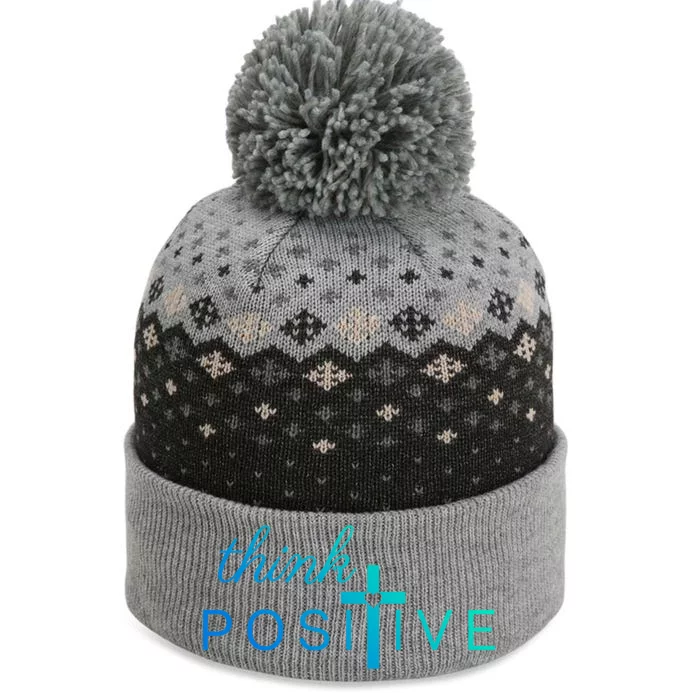 Positive Thinking God Loves You Cool Gift The Baniff Cuffed Pom Beanie