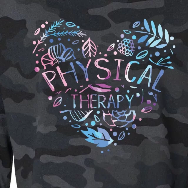 Physical Therapist Gift Heart PT Physical Therapy Cropped Pullover Crew