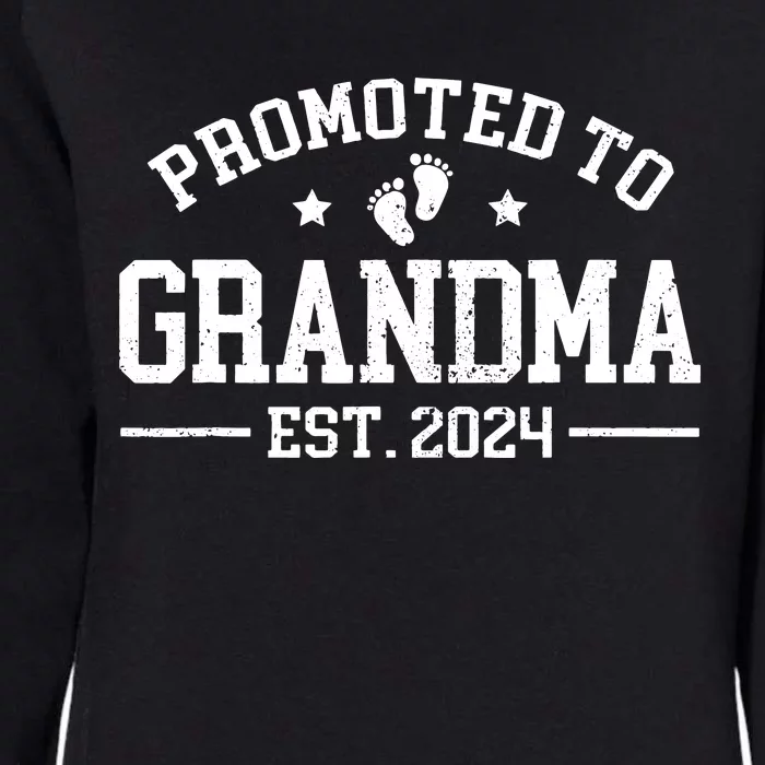 Promoted To Grandma Est 2024 Grandparents Baby Announcement Womens California Wash Sweatshirt