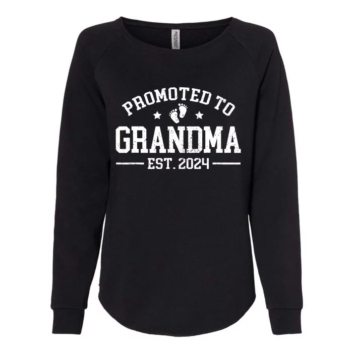 Promoted To Grandma Est 2024 Grandparents Baby Announcement Womens California Wash Sweatshirt