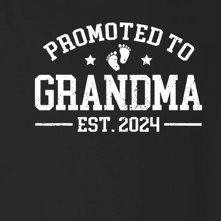 Promoted To Grandma Est 2024 Grandparents Baby Announcement Toddler Long Sleeve Shirt