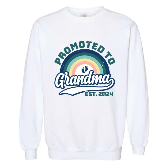 Promoted To Grandma 2024 Soon To Be Grandmother New Grandma Garment-Dyed Sweatshirt