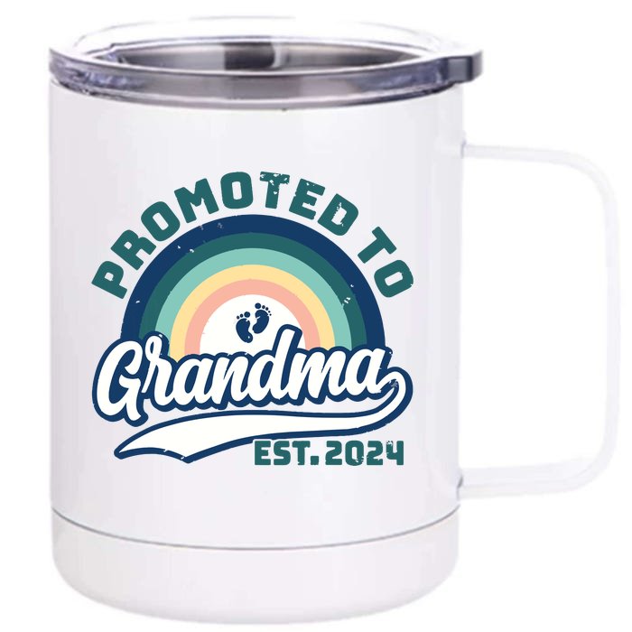 Promoted To Grandma 2024 Soon To Be Grandmother New Grandma 12 oz Stainless Steel Tumbler Cup