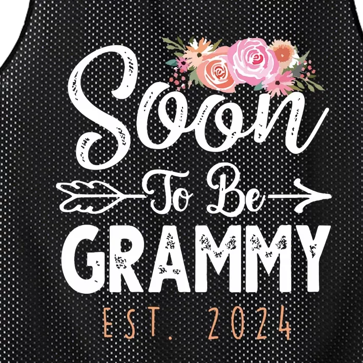 Promoted To Grammy 2024 Mothers Day Soon To Be Grandma 2024 Mesh Reversible Basketball Jersey Tank