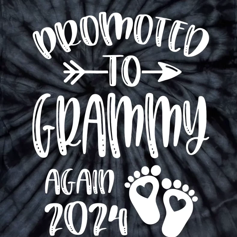 Promoted To Grammy Again 2024 Soon To Be Grandparents Again Tie-Dye T-Shirt