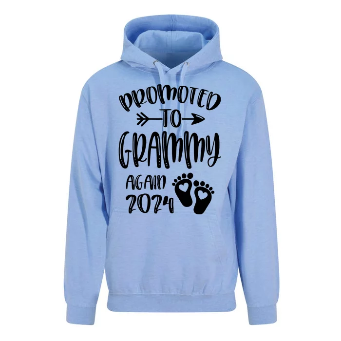 Promoted To Grammy Again 2024 Soon To Be Grandparents Again Unisex Surf Hoodie