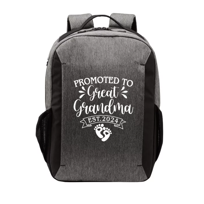 Promoted To Great Grandma Est 2024 Baby Announcement Vector Backpack