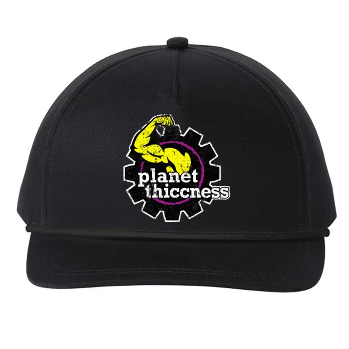 Planet Thiccness Gym Thickness Funny Joke Workout Lover Snapback Five-Panel Rope Hat