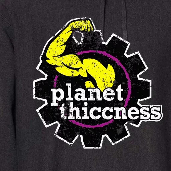 Planet Thiccness Gym Thickness Funny Joke Workout Lover Premium Hoodie