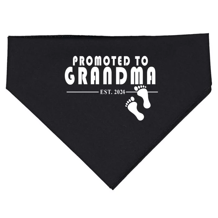 Promoted To Grandma Established 2024 USA-Made Doggie Bandana