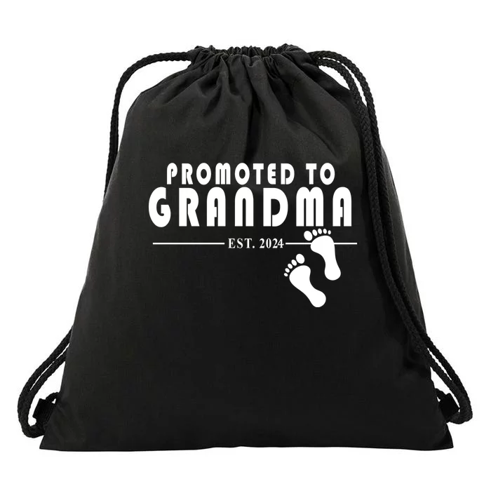 Promoted To Grandma Established 2024 Drawstring Bag