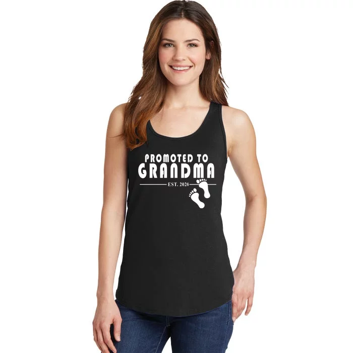 Promoted To Grandma Established 2024 Ladies Essential Tank