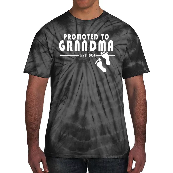 Promoted To Grandma Established 2024 Tie-Dye T-Shirt