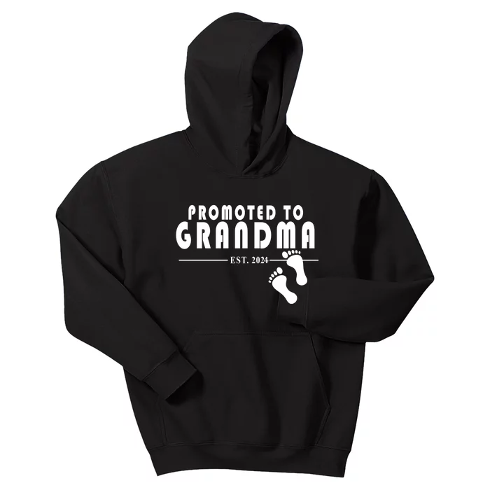 Promoted To Grandma Established 2024 Kids Hoodie