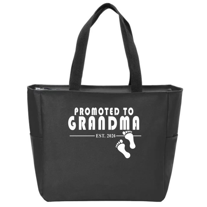 Promoted To Grandma Established 2024 Zip Tote Bag