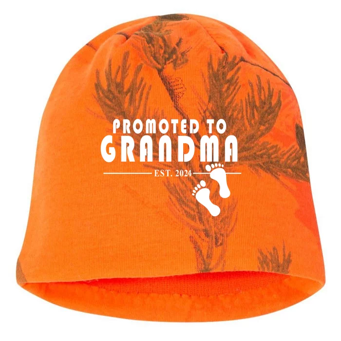 Promoted To Grandma Established 2024 Kati - Camo Knit Beanie