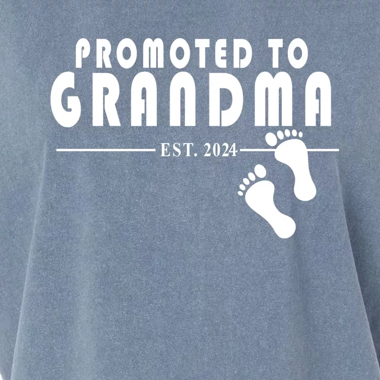 Promoted To Grandma Established 2024 Garment-Dyed Women's Muscle Tee