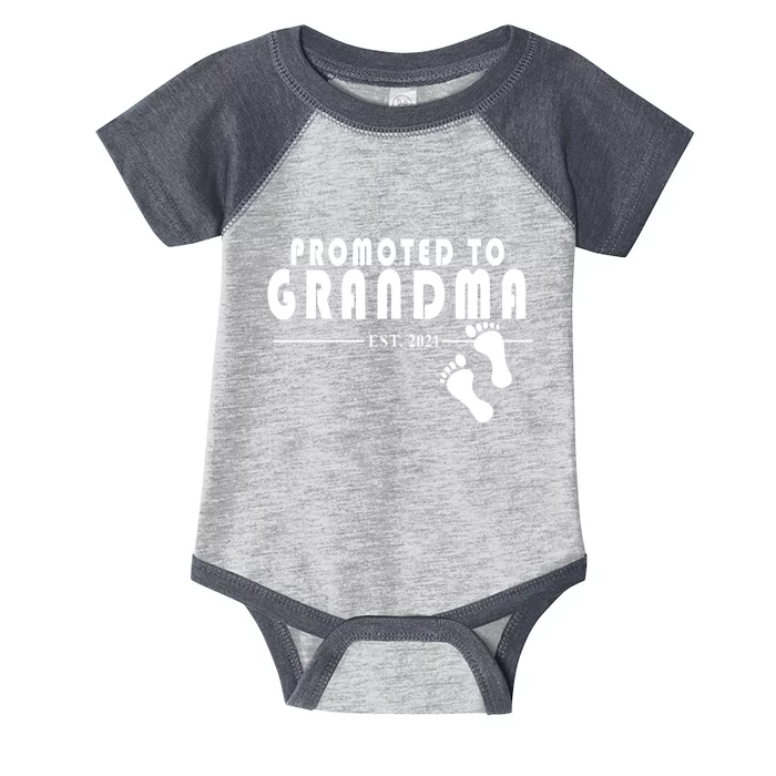 Promoted To Grandma Established 2024 Infant Baby Jersey Bodysuit