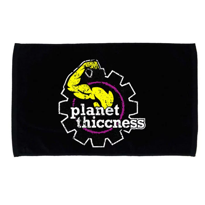 Planet Thiccness Gym Thickness Funny Joke Workout Lover Microfiber Hand Towel