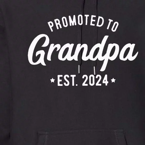 Promoted To Grandpa 2024 Soon To Be Grandfather New Grandpa Premium Hoodie