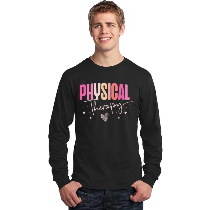 Physical Therapy Groovy Physical Therapist PT Tall Long Sleeve T-Shirt