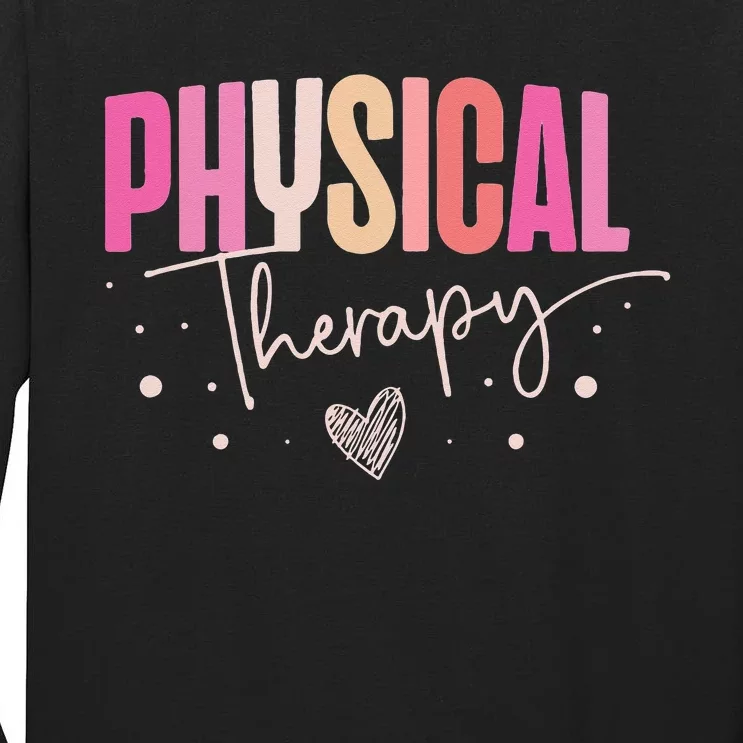 Physical Therapy Groovy Physical Therapist PT Tall Long Sleeve T-Shirt