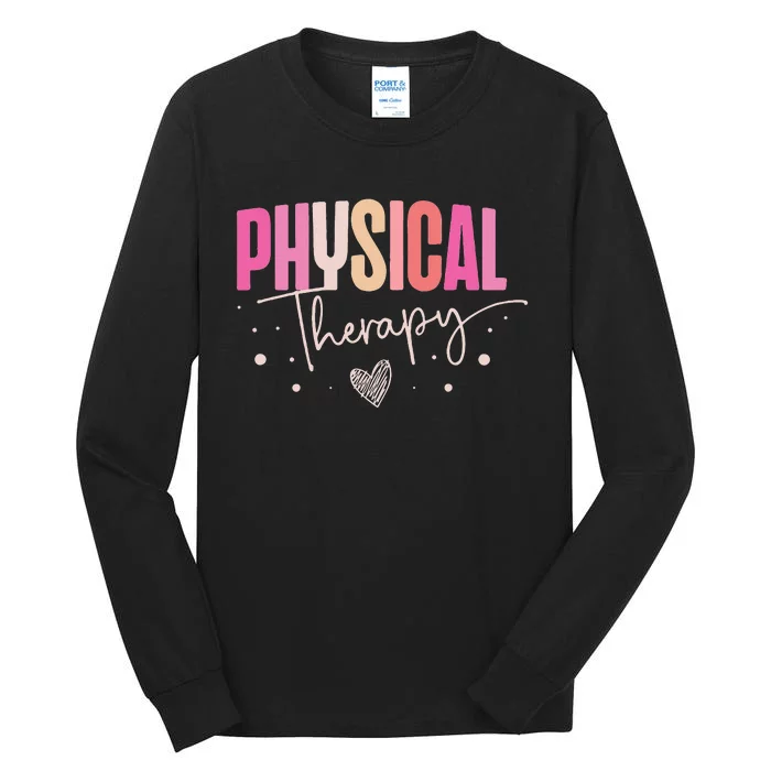 Physical Therapy Groovy Physical Therapist PT Tall Long Sleeve T-Shirt