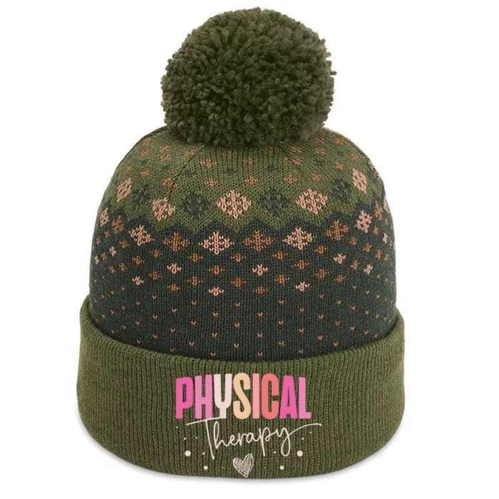 Physical Therapy Groovy Physical Therapist PT The Baniff Cuffed Pom Beanie