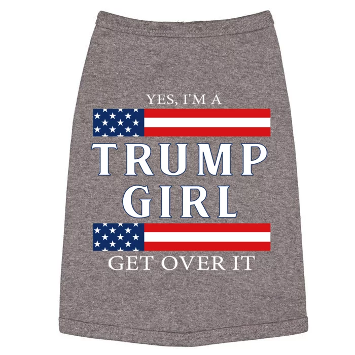 Proud Trump Girl Vote America Flag Gift Doggie Tank