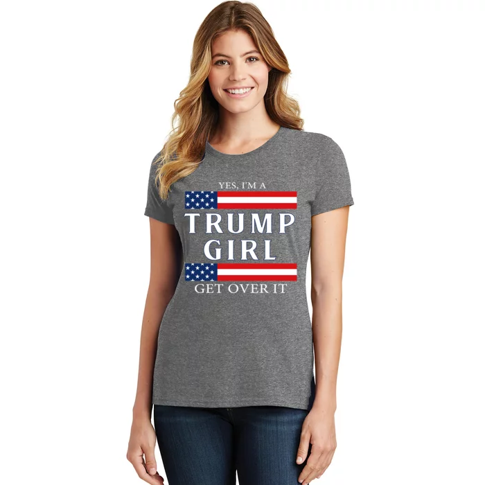 Proud Trump Girl Vote America Flag Gift Women's T-Shirt