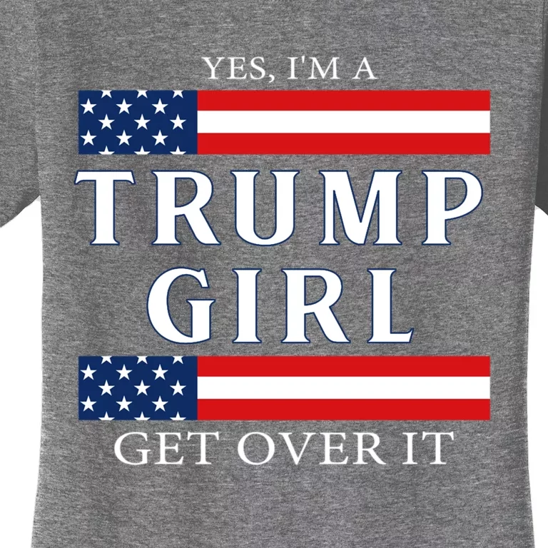 Proud Trump Girl Vote America Flag Gift Women's T-Shirt