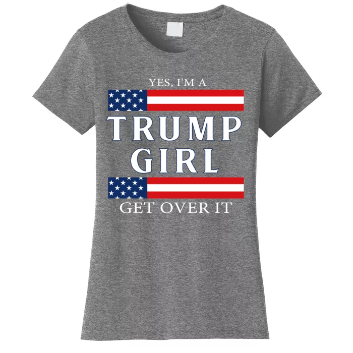 Proud Trump Girl Vote America Flag Gift Women's T-Shirt