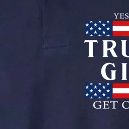 Proud Trump Girl Vote America Flag Gift Softstyle Adult Sport Polo