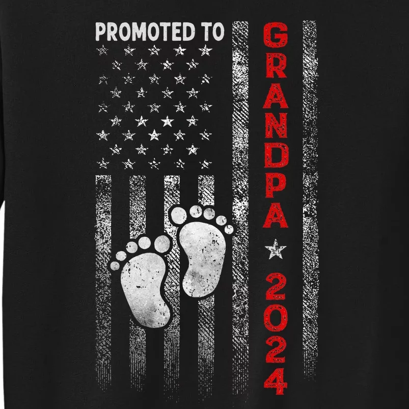 Promoted To Grandpa 2024 American Flag Sweatshirt