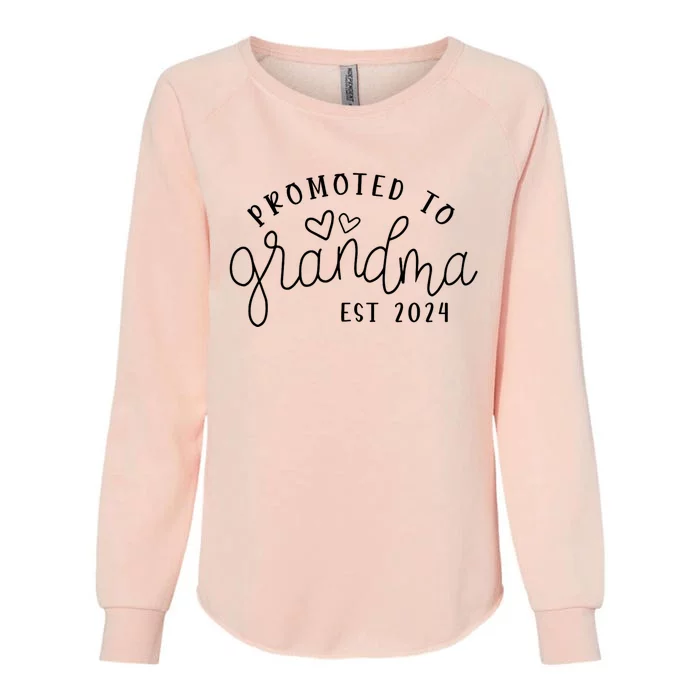 Promoted To Grandma Est 2024 New Grandma Mothers Day Womens California Wash Sweatshirt