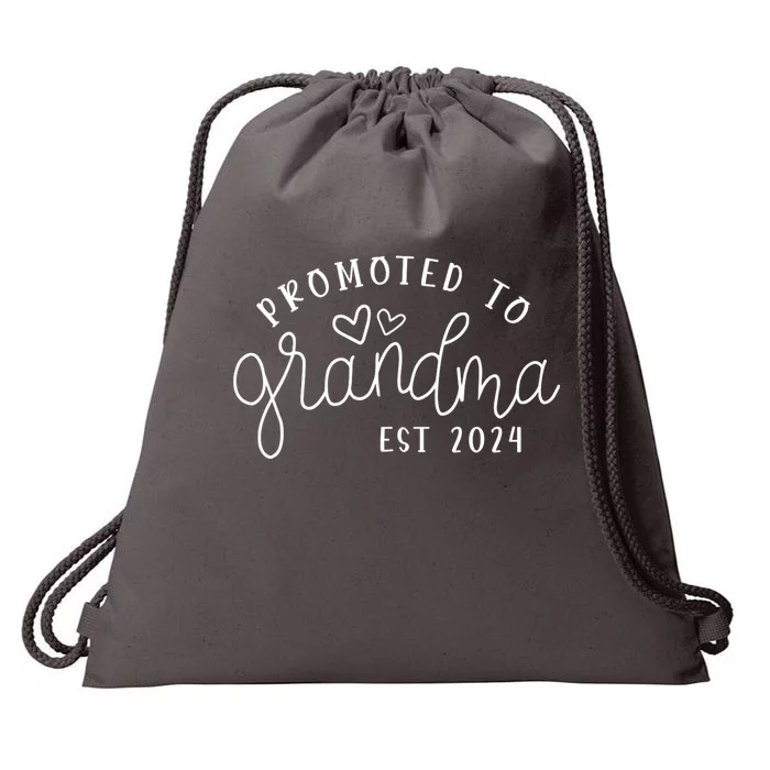 Promoted To Grandma Est 2024 New Grandma Mothers Day Drawstring Bag