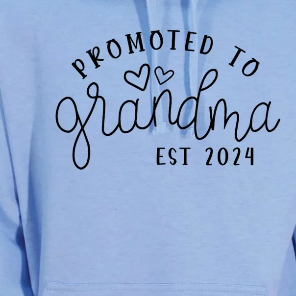 Promoted To Grandma Est 2024 New Grandma Mothers Day Unisex Surf Hoodie